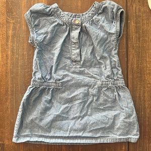 Carter’s denim shirt sleeved dress elastic at waist 3T